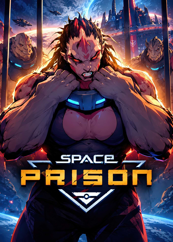 Space Prison Sci-Fi Game Poster