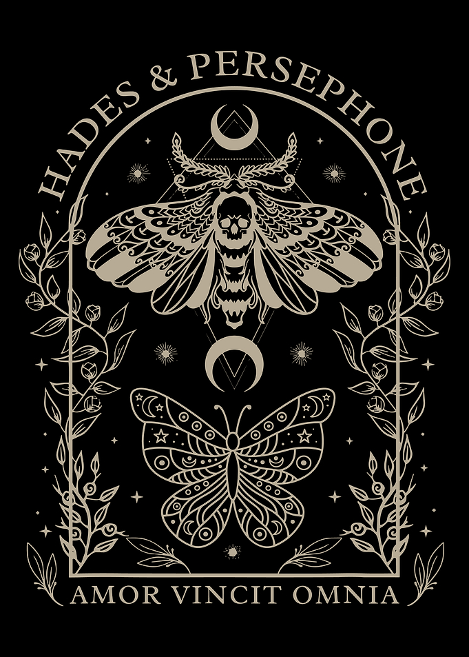 Hades and Persephone Moth Butterfly Art