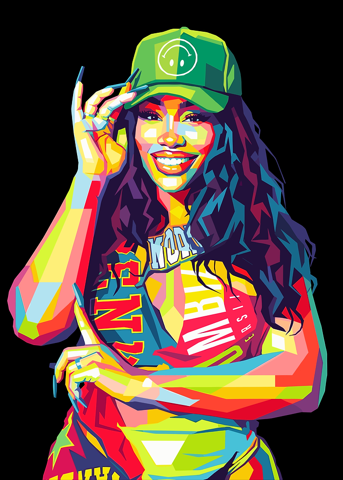SZA Pop Art Portrait