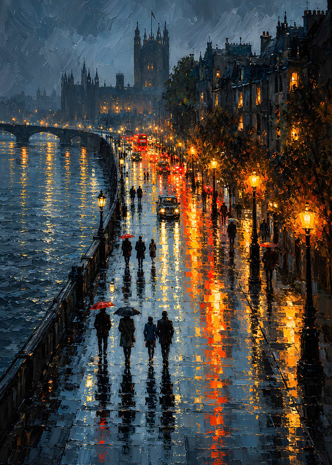 Rainy Evening in London