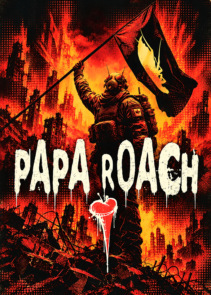Papa Roach Post-Apocalyptic Soldier Poster