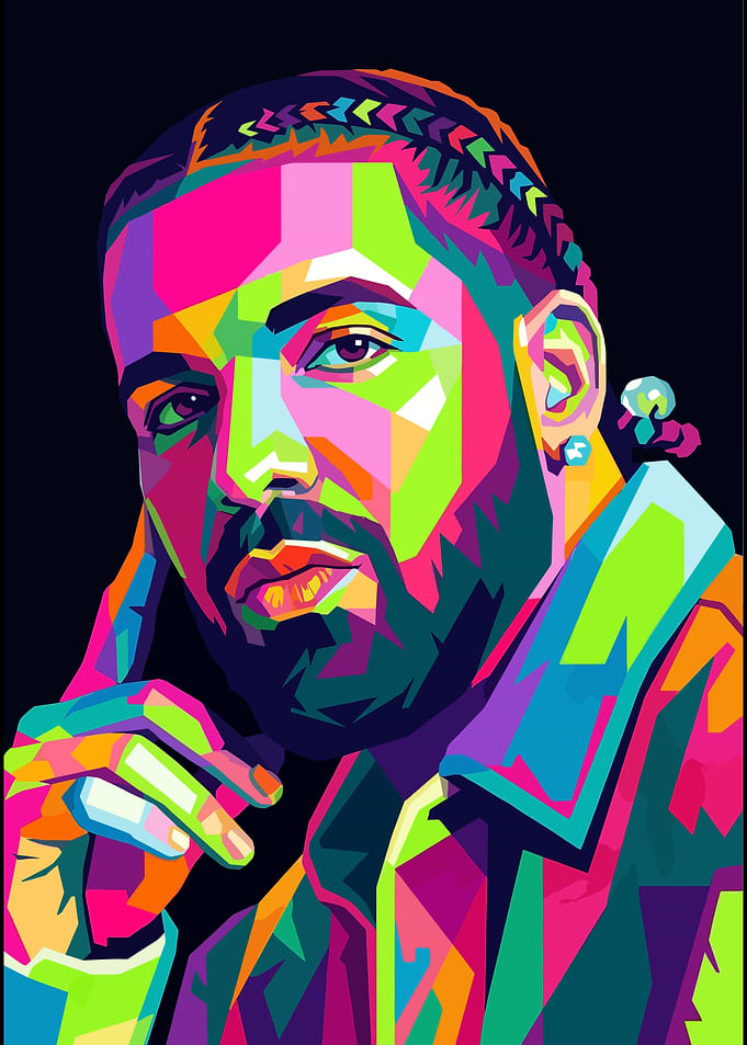 Drake Pop Art Portrait