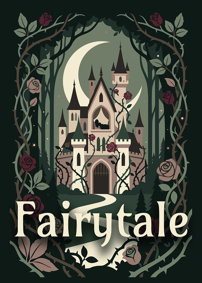 Sleeping Beauty Fairytale Castle Illustration