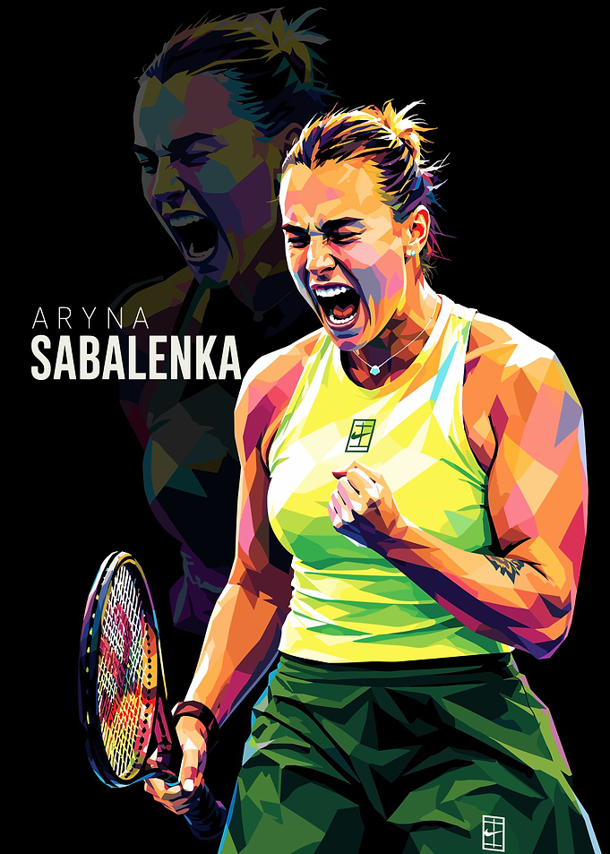 Aryna Sabalenka WPAP Pop Art Portrait