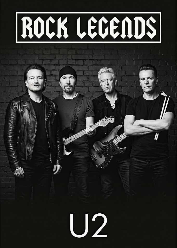 U2 Rock Legends Poster
