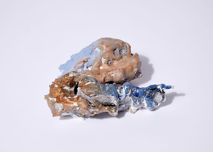 Abstract Sculptural Form with Thick Paint