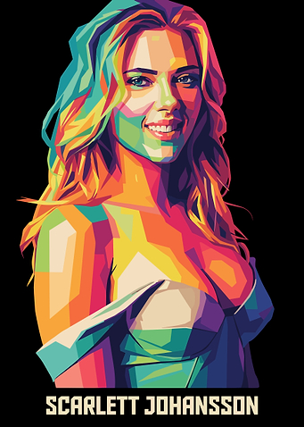 Scarlett Johansson Pop Art Portrait