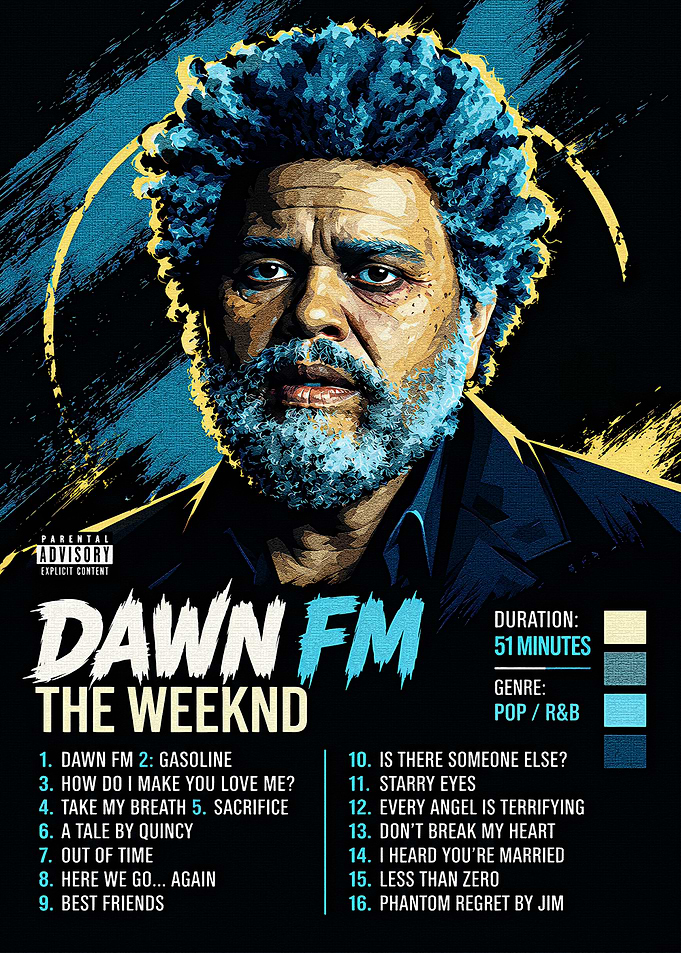 The Weeknd Dawn FM Album Poster