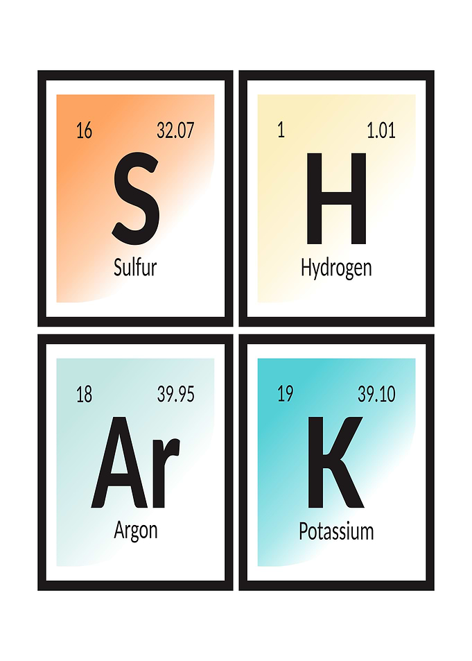 Periodic Table Elements Art - Shark