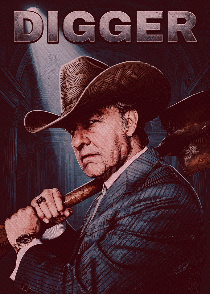 Digger Cowboy Portrait Poster