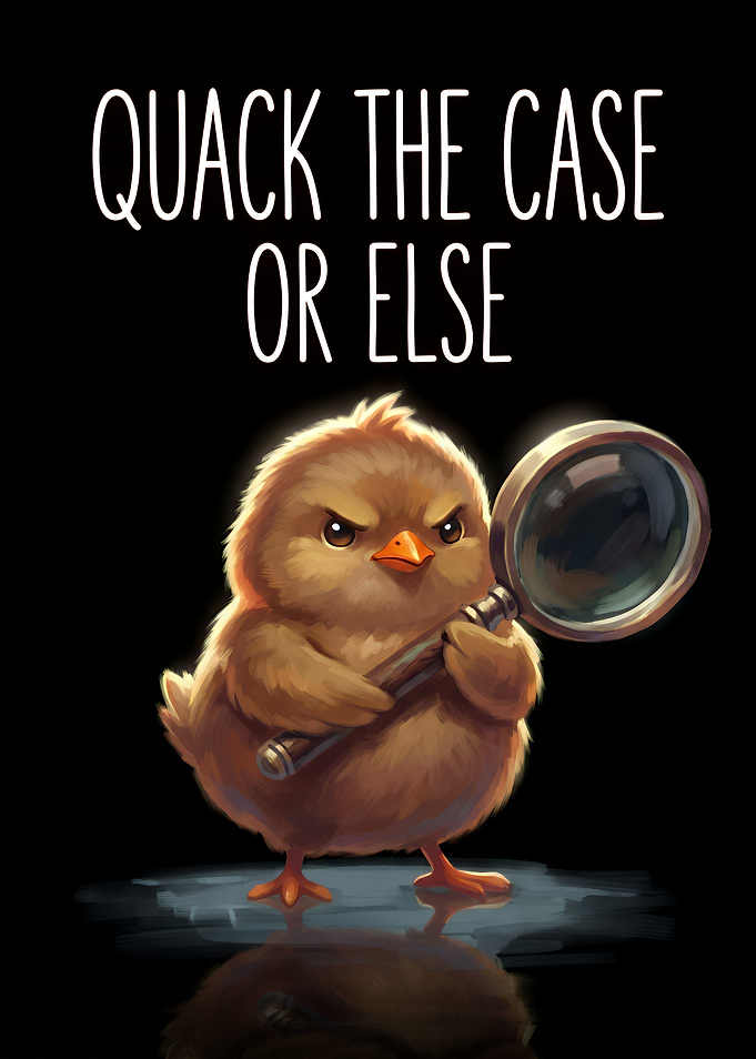 Detective Chick with Magnifying Glass