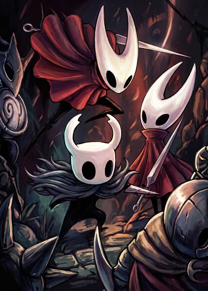 Hollow Knight and Hornet Battle Scene