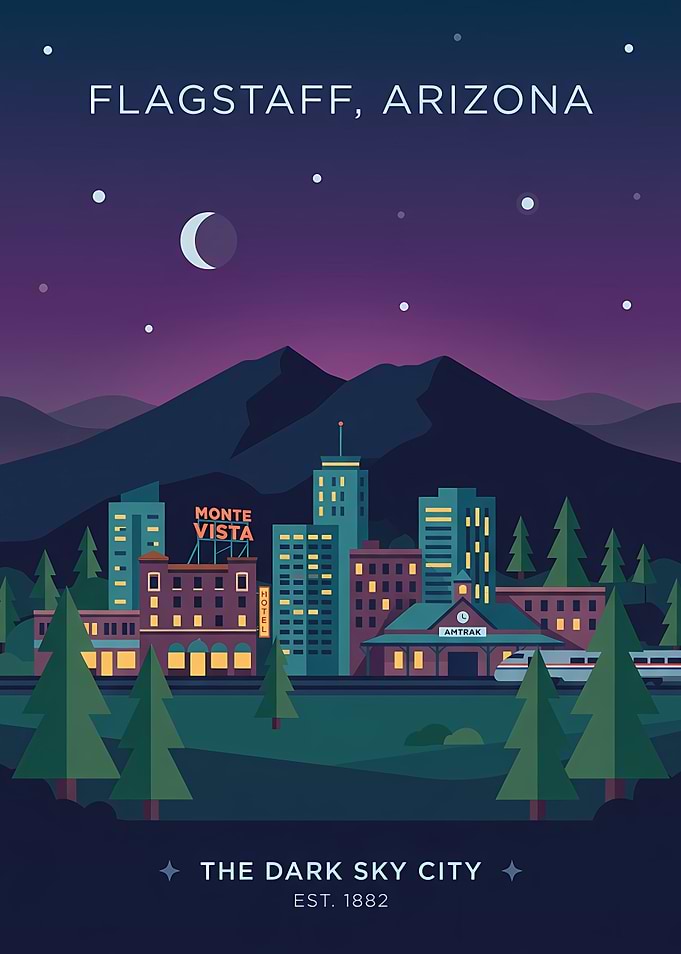 Flagstaff Arizona Dark Sky City Poster
