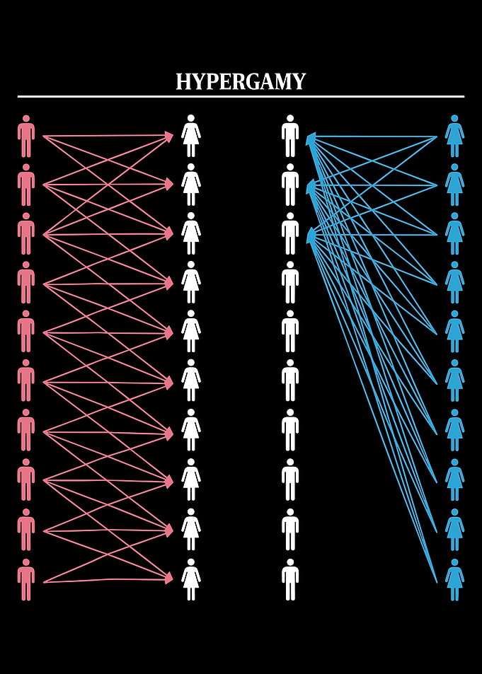 Hypergamy Infographic Diagram