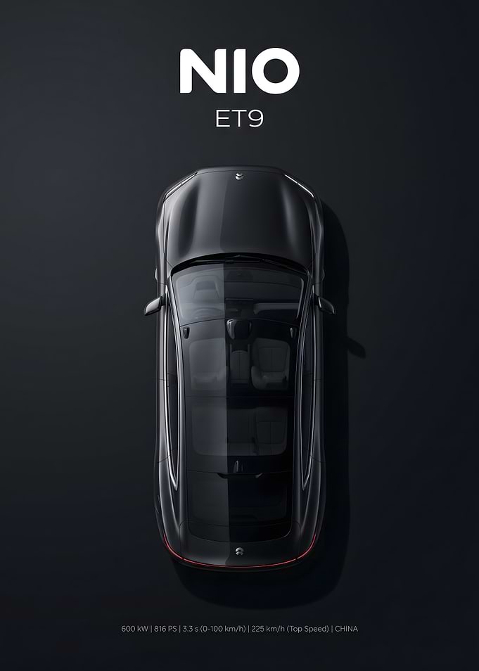 NIO ET9 Top-Down View Poster