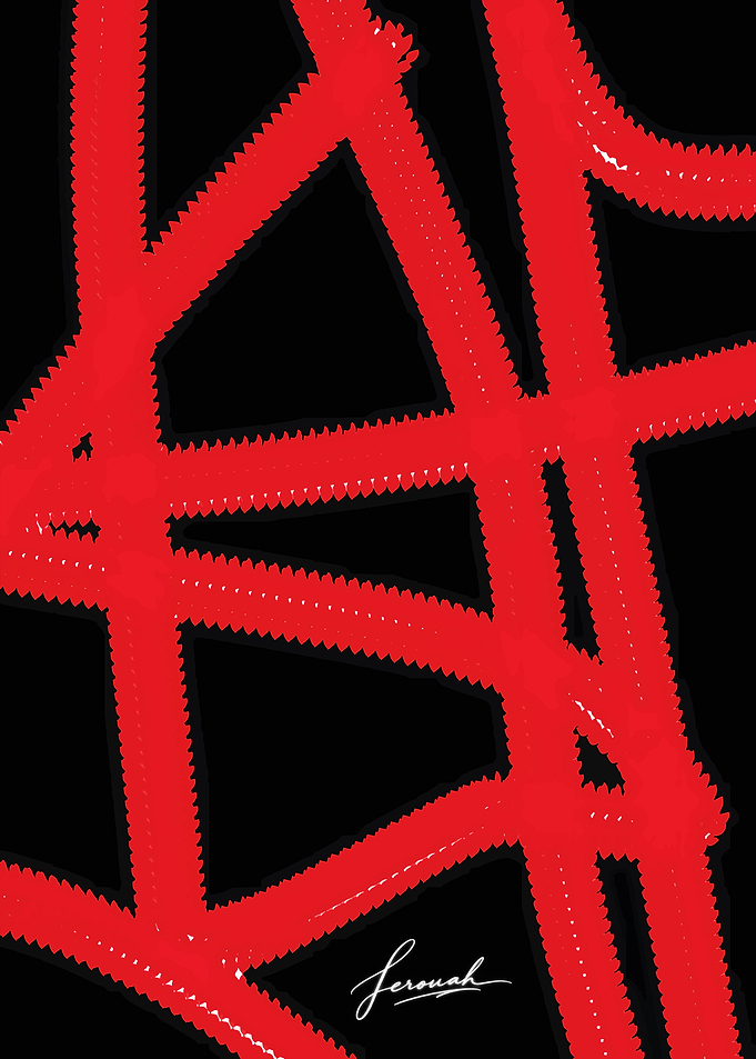 Abstract Red Geometric Lines
