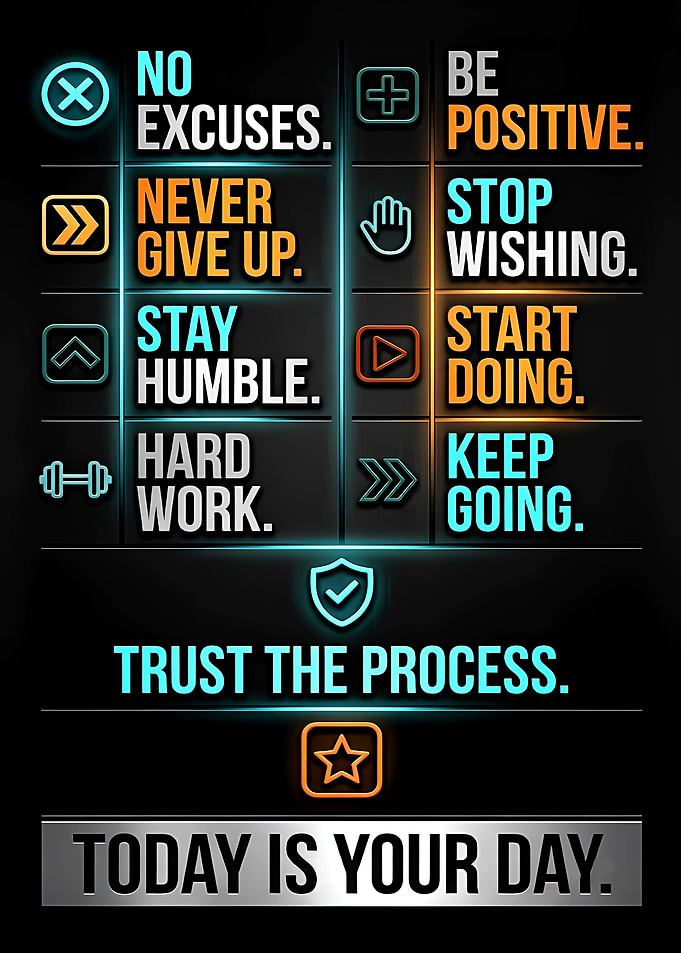 Inspirational Motivational Quotes Poster