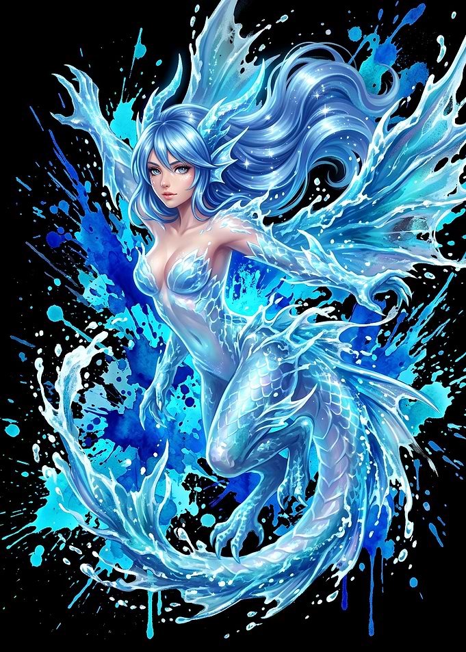 Water Elemental Mermaid Fantasy Art