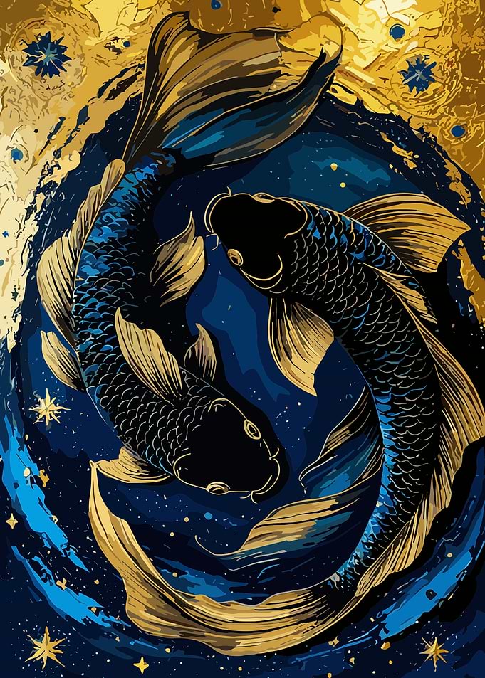 Celestial Koi Fish Yin Yang