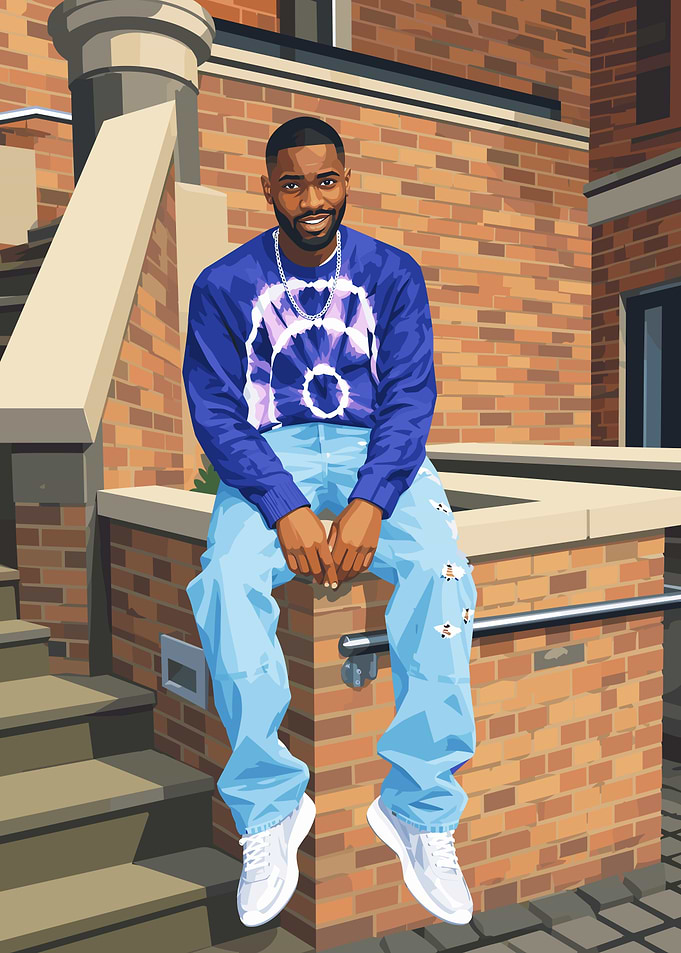 Dave Man in Tie-Dye Sweatshirt