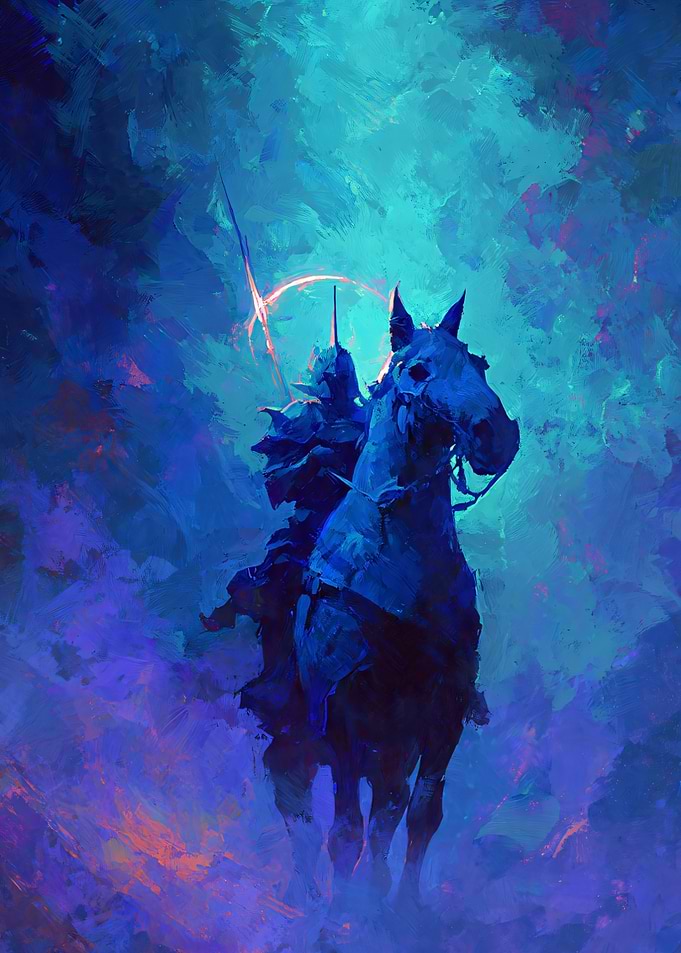 Dark Knight on Horseback