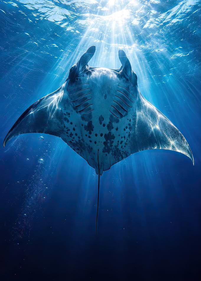 Manta Ray Underwater