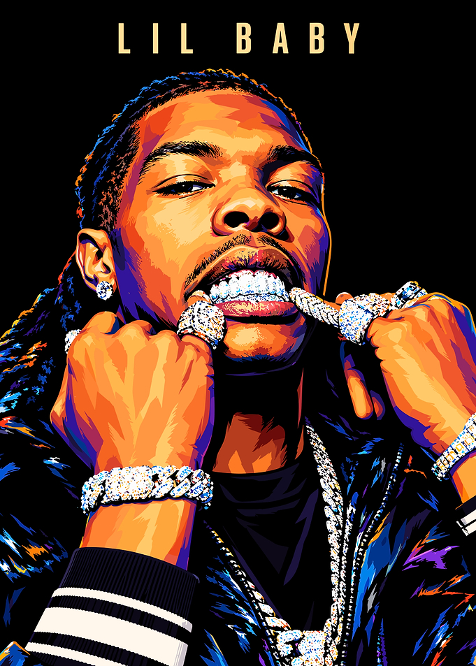 Lil Baby Pop Art Portrait