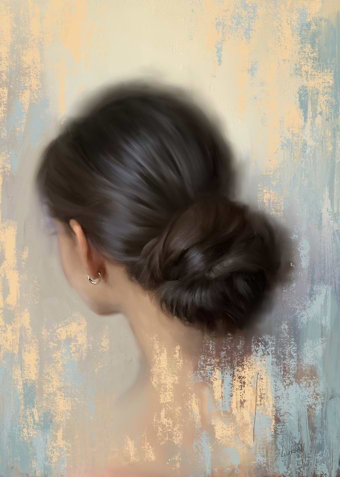 Portrait of a Woman with Bun