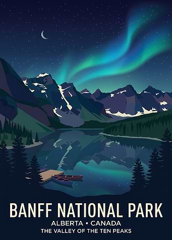 Banff National Park Travel Poster
