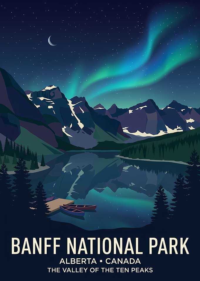 Banff National Park Travel Poster