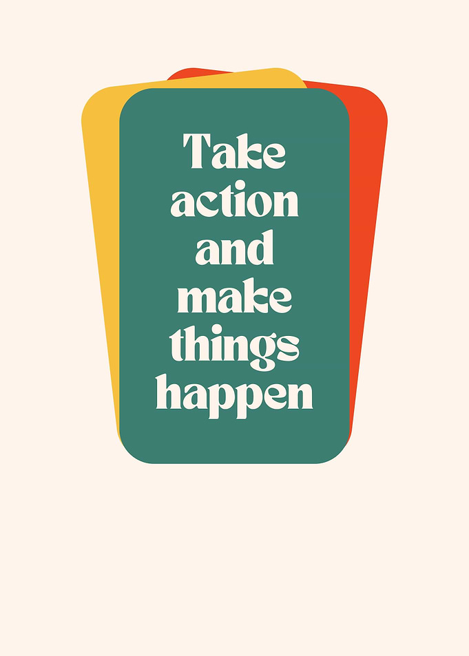 Take Action Motivational Quote Poster