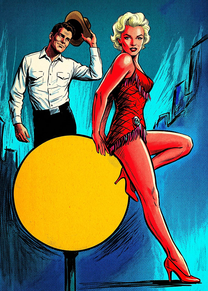 Retro Pop Art Marilyn Monroe Illustration
