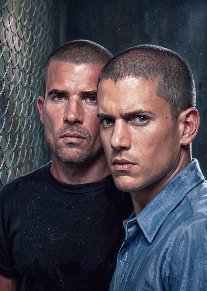 Prison Break Michael and Lincoln Portrait