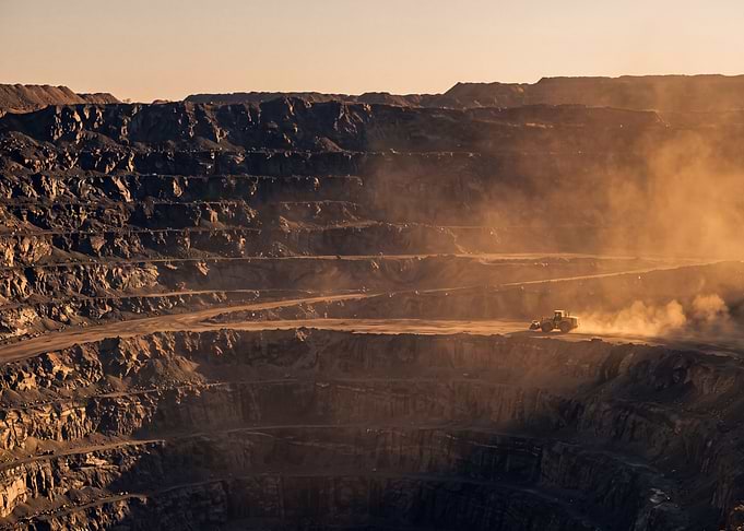 Heavy Machinery in Open Pit Mine