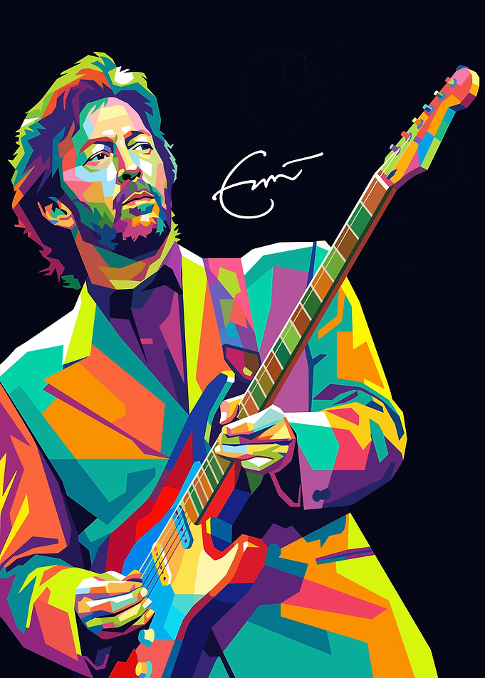 Eric Clapton Pop Art Portrait