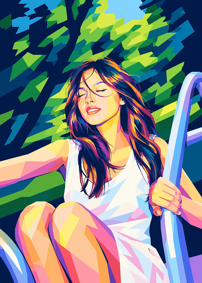 Olivia Rodrigo in Pop Art Style