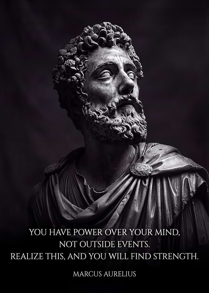 Marcus Aurelius Motivational Stoic Quote Poster