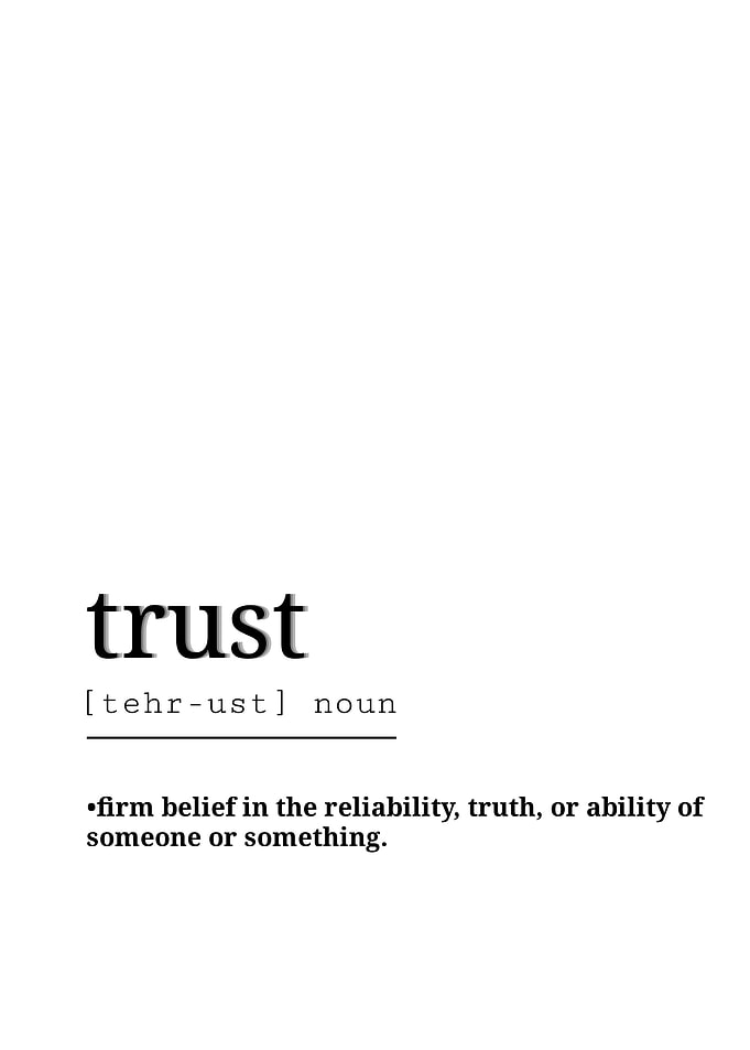 Minimalist Definition Poster of Trust