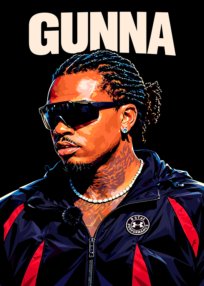 Gunna Digital Portrait Poster