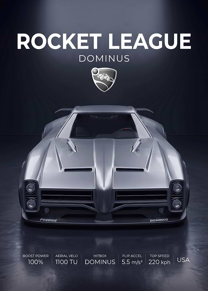 Rocket League Dominus Car Poster