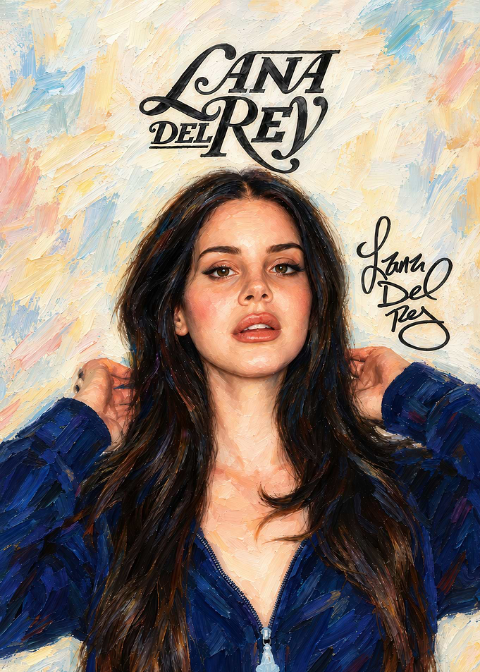 Lana Del Rey Oil Painting Portrait