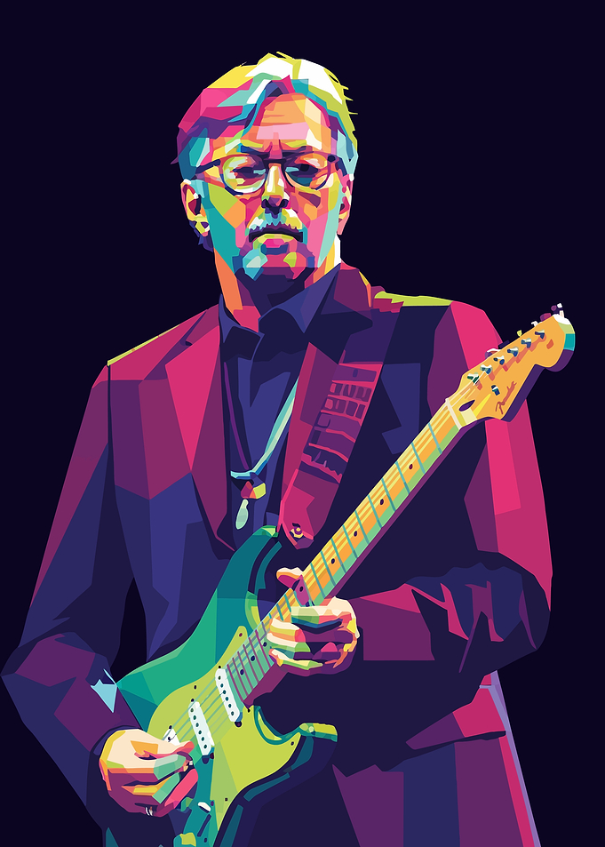 Eric Clapton WPAP Pop Art Portrait