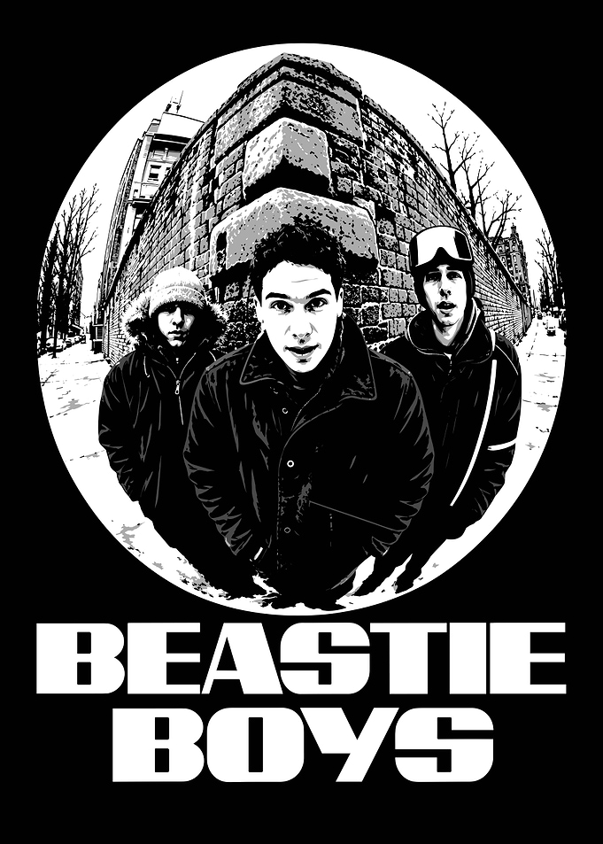 Beastie Boys Fisheye Portrait Graphic
