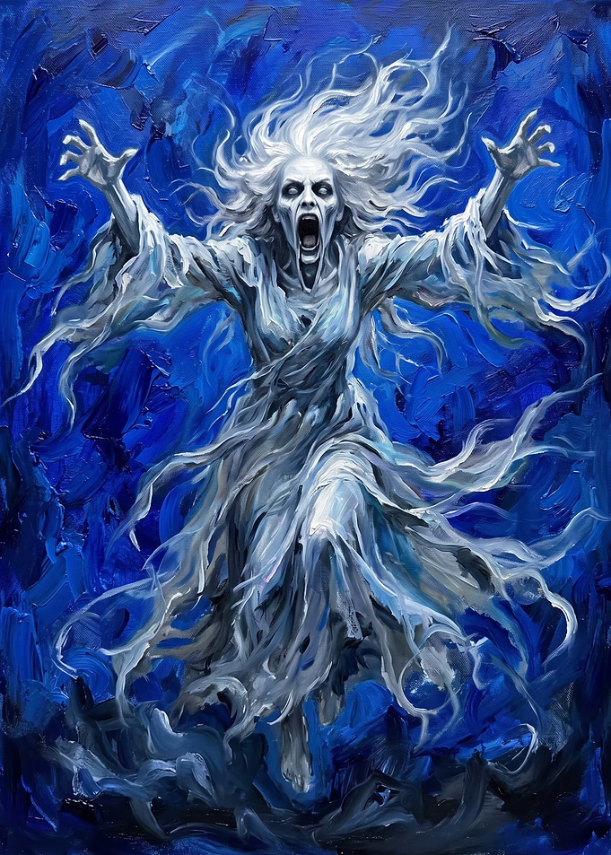 Screaming Banshee Spirit Painting
