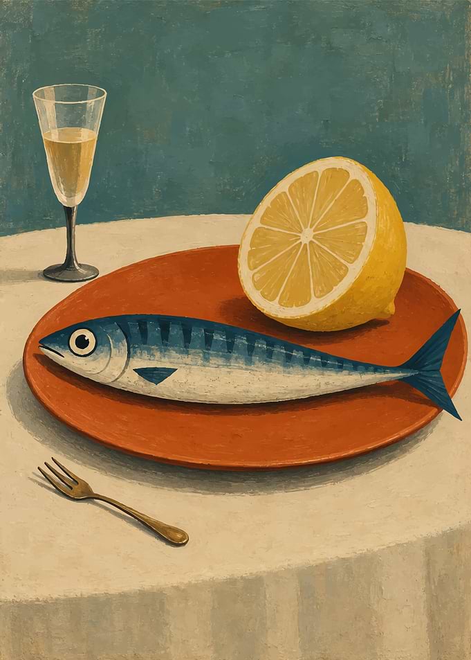 Still Life with Fish and Lemon