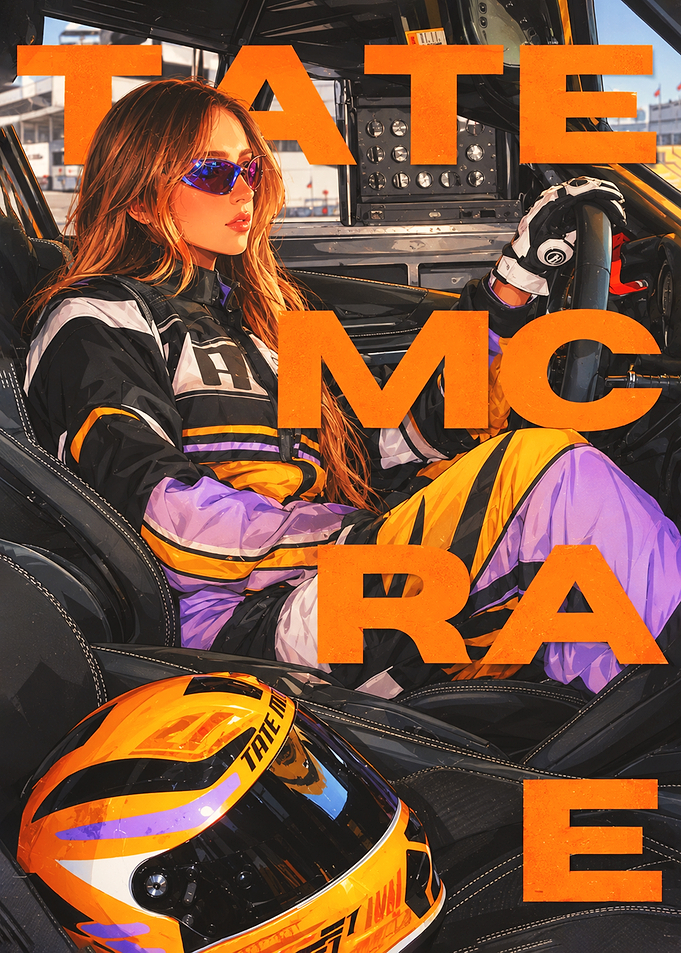 Tate McRae Racing Driver Portrait