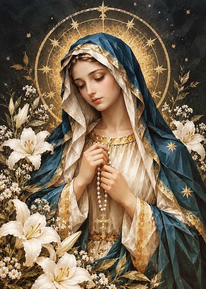 The Virgin Mary with Rosary