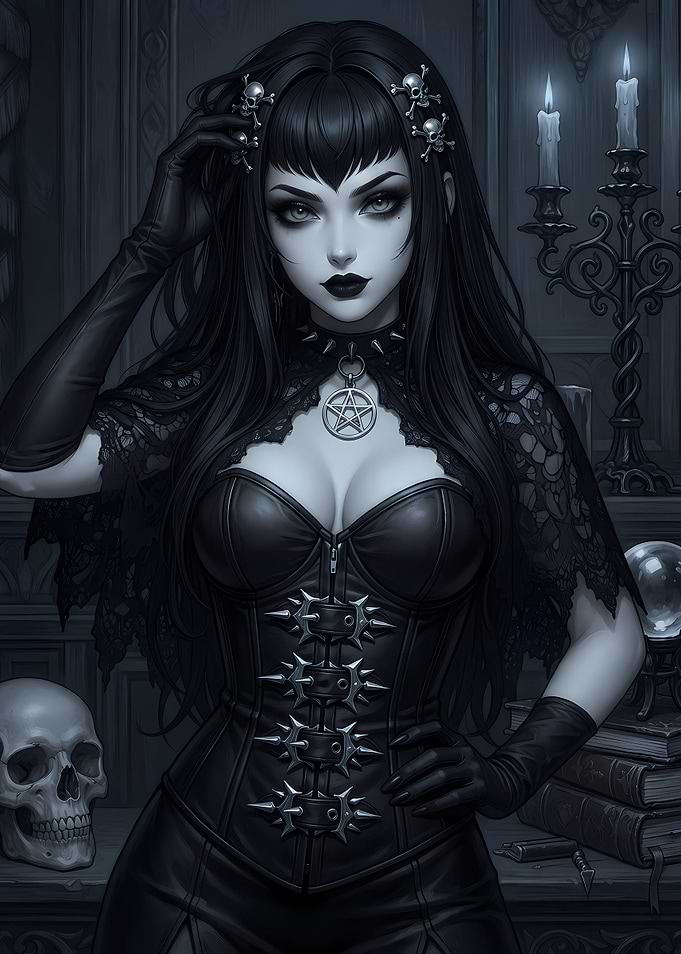Gothic Witch Emo Girl Anime Goth