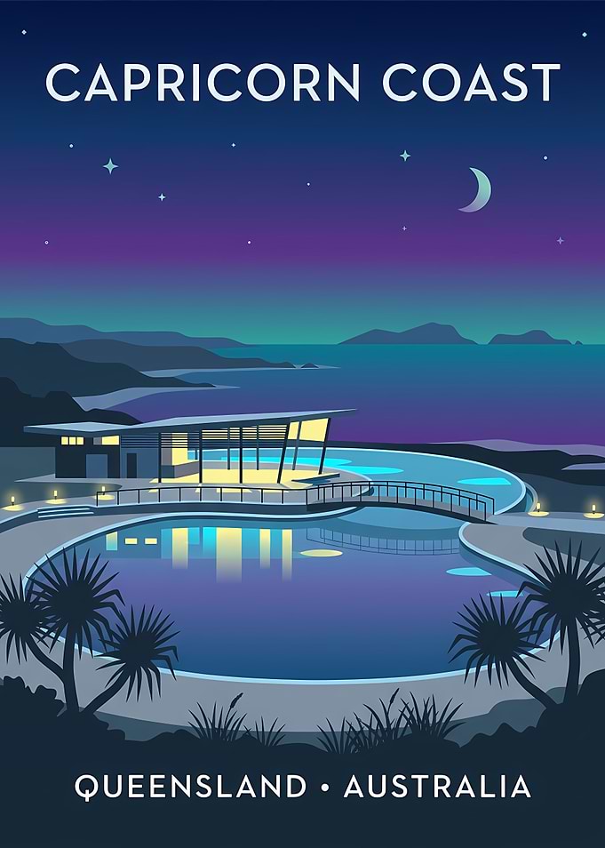 Capricorn Coast Queensland Travel Poster