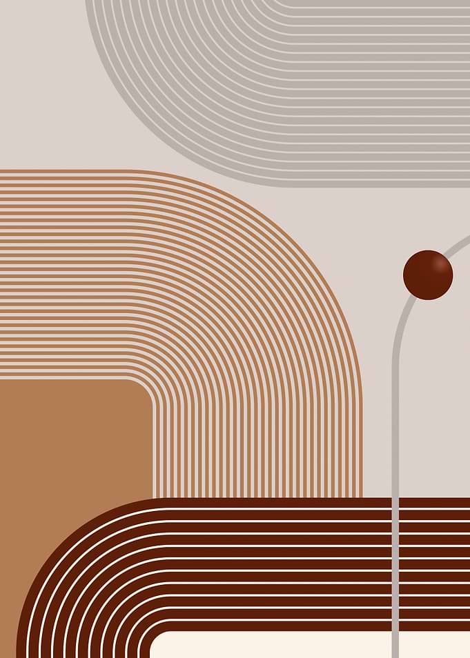 Minimalist Abstract Geometric Line Art